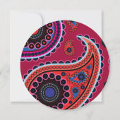 Paisley Pattern, Persian Paisley, Boteh, Birthday Einladung (Rückseite)