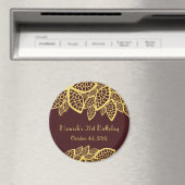 Paisley Pattern, Persian Paisley, Boteh, Birthday Magnet (In Situ (Geschirrspüler))