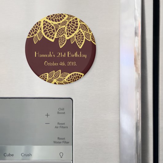 Paisley Pattern, Persian Paisley, Boteh, Birthday Magnet (In Situ (Kühlschrank))