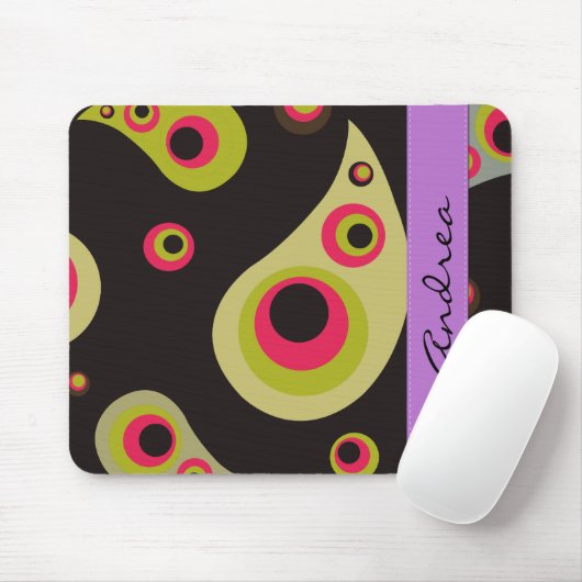 Paisley Pattern, Persian Paisley, Boteh, Ihr Name Mousepad (Mit Mouse)