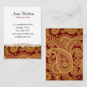 Paisley Pattern, Persisch Paisley, Oriental Paisle Visitenkarte (Vorne/Hinten)
