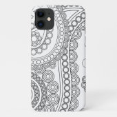 Paisley Pattern, Persisch Paisley, Schwarz und Wei Case-Mate iPhone Hülle (Rückseite)