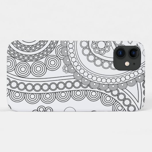 Paisley Pattern, Persisch Paisley, Schwarz und Wei Case-Mate iPhone Hülle (Rückseite (Horizontal))