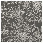 Paisley Pattern, Persisch Paisley, Schwarz und Wei Stoff (Nahaufnahme)