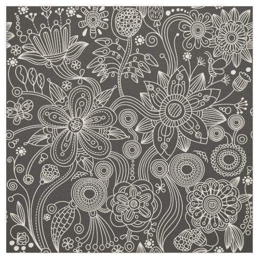 Paisley Pattern, Persisch Paisley, Schwarz und Wei Stoff (Muster)