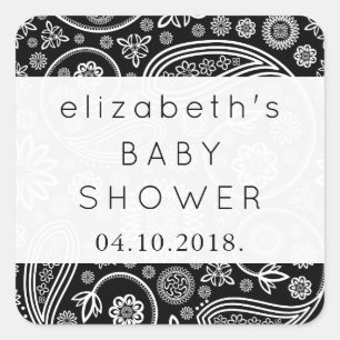 Paisley Pattern, Persisches Paisley, Babydusche Quadratischer Aufkleber