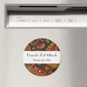 Paisley Pattern, Persisches Paisley, Bat Mitzvah Magnet (In Situ (Geschirrspüler))