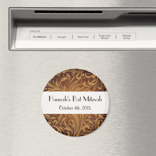 Paisley Pattern, Persisches Paisley, Bat Mitzvah Magnet (In Situ (Geschirrspüler))