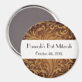 Paisley Pattern, Persisches Paisley, Bat Mitzvah Magnet (Vorderseite/Rückseite)