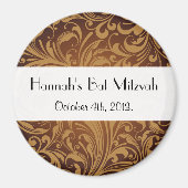 Paisley Pattern, Persisches Paisley, Bat Mitzvah Magnet (Vorne)