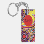 Paisley Pattern, Persisches Paisley, Boteh, Monogr Schlüsselanhänger (Vorderseite links)