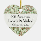 Paisley Pattern, Persisches Paisley, Jahrestag Keramik Ornament (Vorne)