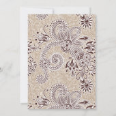 Paisley Pattern, Persisches Paisley, Probe Dinner Einladung (Rückseite)