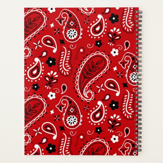 Paisley Pattern Planer (Rückseite)