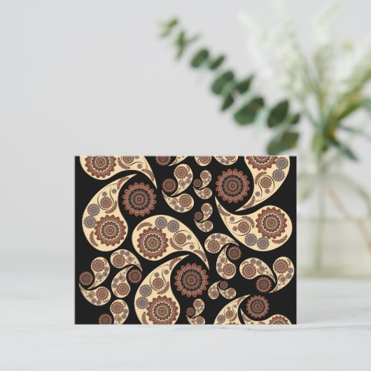 Paisley Pattern Postkarte (Stehend Vorderseite)