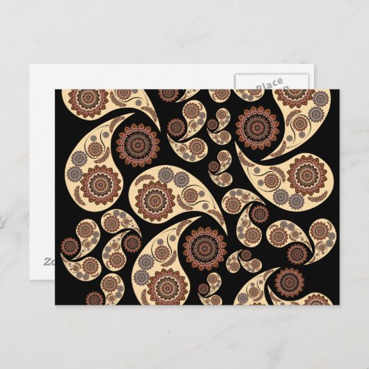 Paisley Pattern Postkarte (Vorne/Hinten)