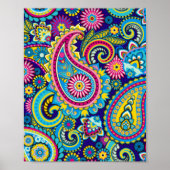 Paisley Pattern Print Poster (Vorne)