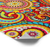 Paisley Pattern Print Poster (Ecke)