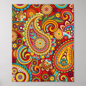 Paisley Pattern Print Poster (Vorne)