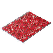 Paisley Pattern Red Background-98567 Notizblock (Linke Seite)