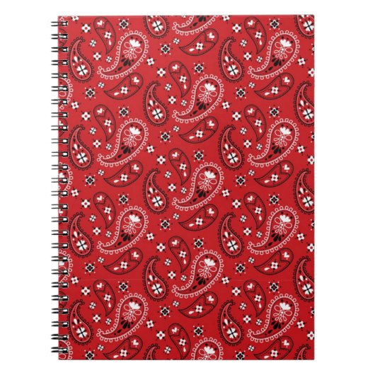Paisley Pattern Red Background-98567 Notizblock (Vorderseite)