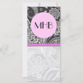 Paisley Pattern, Schwarz und Weiß, Monogramm (Vorderseite)