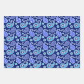 Paisley Pattern, Shades of Blue Geschenkpapier Set (Vorderseite 2)