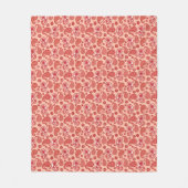 Paisley Pattern, Shades of Coral Orange Fleecedecke (Vorderseite)