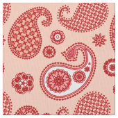 Paisley Pattern, Shades of Coral Orange Stoff (Nahaufnahme)