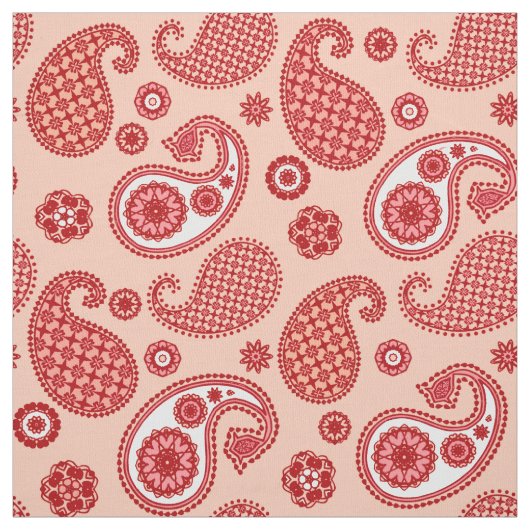 Paisley Pattern, Shades of Coral Orange Stoff (Muster)