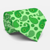 Paisley Pattern, Shades von Coral Orange Neck Ti Krawatte (Gerollt)