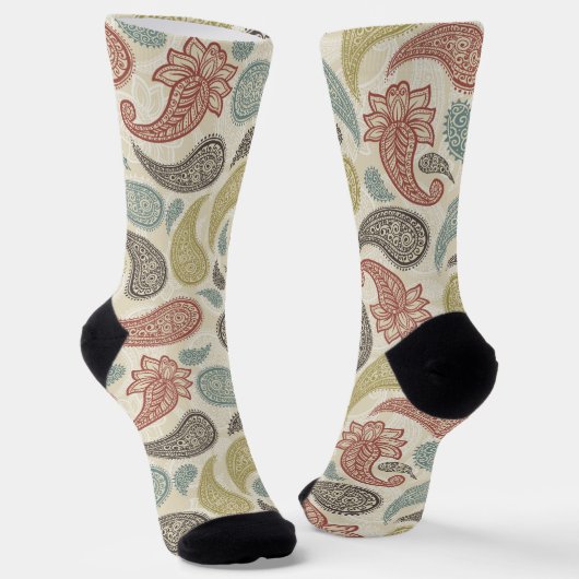 Paisley Pattern Socken (Gewinkelt)