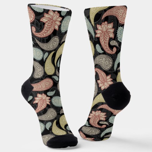 Paisley Pattern Socken (Gewinkelt)
