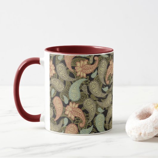Paisley Pattern  Tasse (Mit Donut)