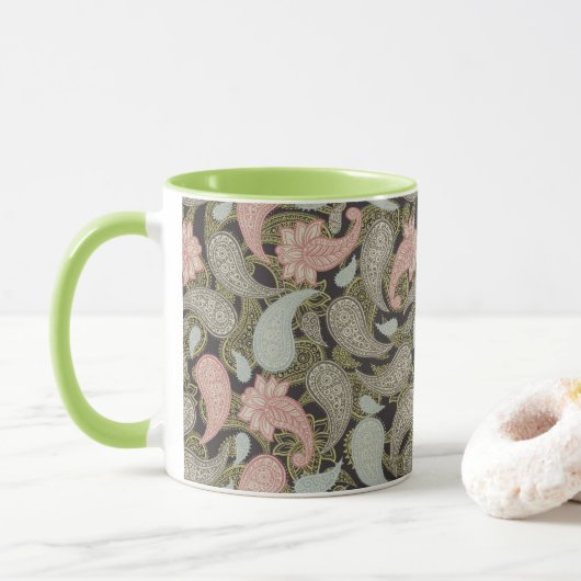 Paisley Pattern Tasse (Mit Donut)