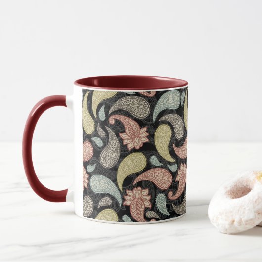 Paisley Pattern  Tasse (Mit Donut)