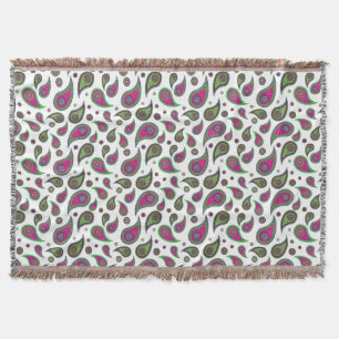 Paisley Pattern Throw Blanket Decke