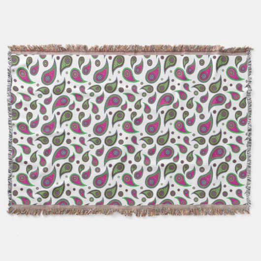 Paisley Pattern Throw Blanket Decke (Vorderseite)