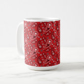Paisley Pattern with Red Background-23214 Kaffeetasse (Vorderseite Links)