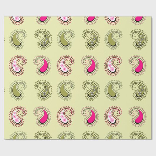 Paisley Pattern Wrapping Paper Geschenkpapier (Flach)
