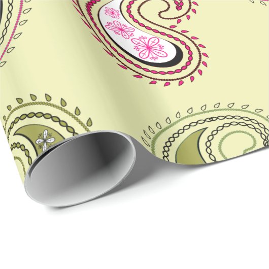 Paisley Pattern Wrapping Paper Geschenkpapier (Rolleneckpunkt)
