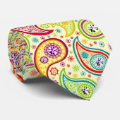 Paisley Pattern Yellow Tint Krawatte (Gerollt)