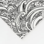 Paisley Patterns Schwarz-weiße Namenskissen Fleecedecke (Ecke)