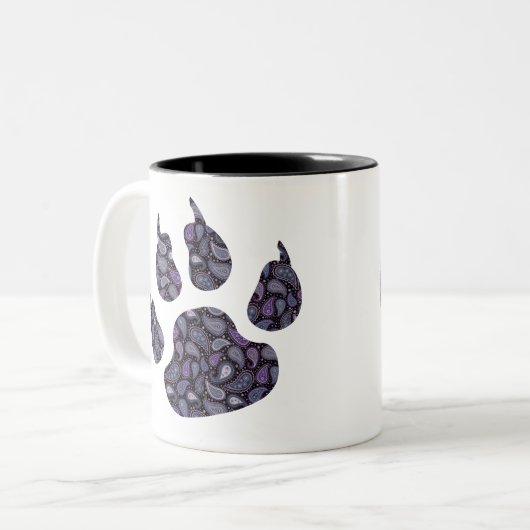 Paisley Paw Print Tasse (Vorderseite Links)
