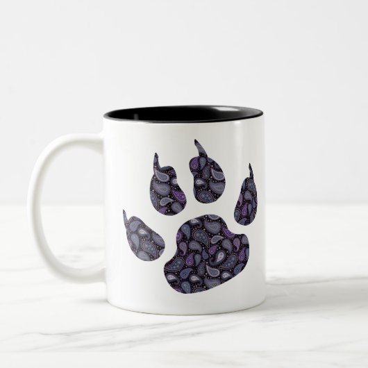 Paisley Paw Print Tasse (Links)