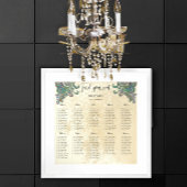 Paisley Peacock Blue Green Seating Chart 10 Tische Poster