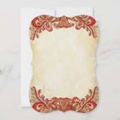 Paisley Peacock Colors Einladungen für Hochzeiten (Rückseite)