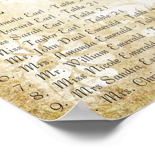 Paisley Peacock Colors Empfang Seekarte Poster (Ecke)