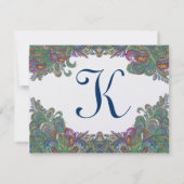 Paisley Peacock Colors UAWG RSVP Karte (Rückseite)