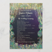 Paisley Peacock Colors Wedding Program Programm (Vorderseite)